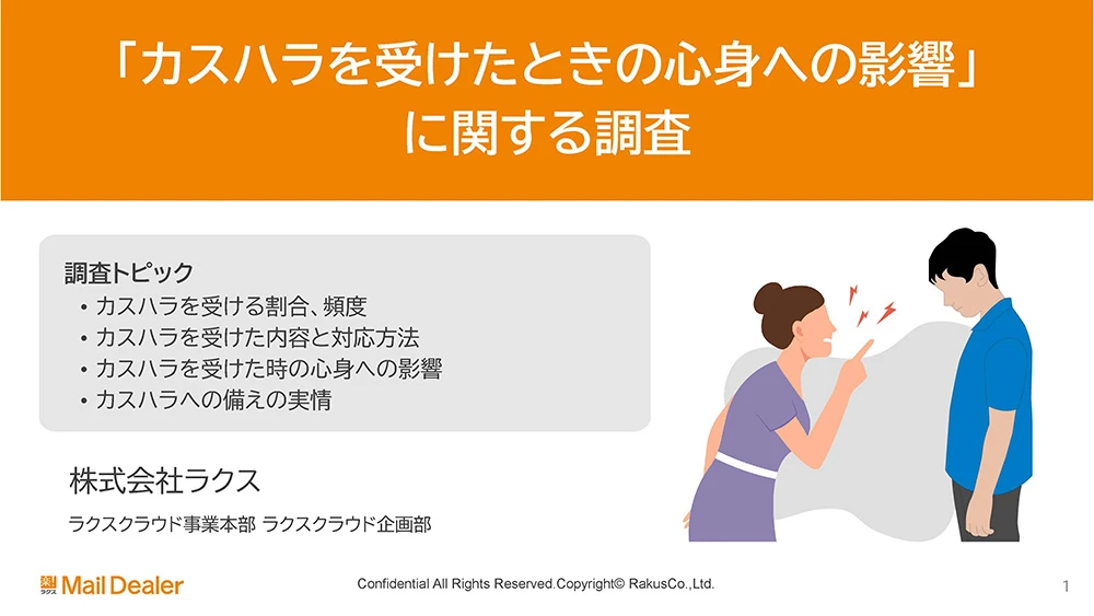 「カスハラを受けたときの心身への影響」に関する調査